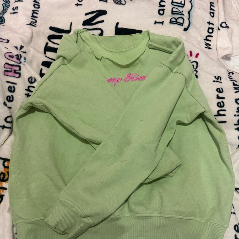 Victoria's Secret Light Green Crew Neck Sweater